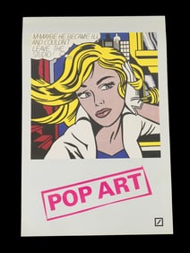 1991 AMERICAN POP ART CALENDAR PRINT AFTER LICHTENSTEIN