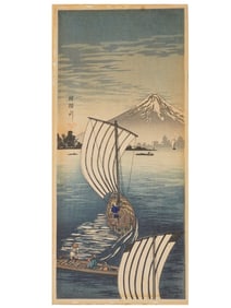 AFTER TAKAHASHI SHOTEI JAPANESE SEASCAPE WOODBLOCK