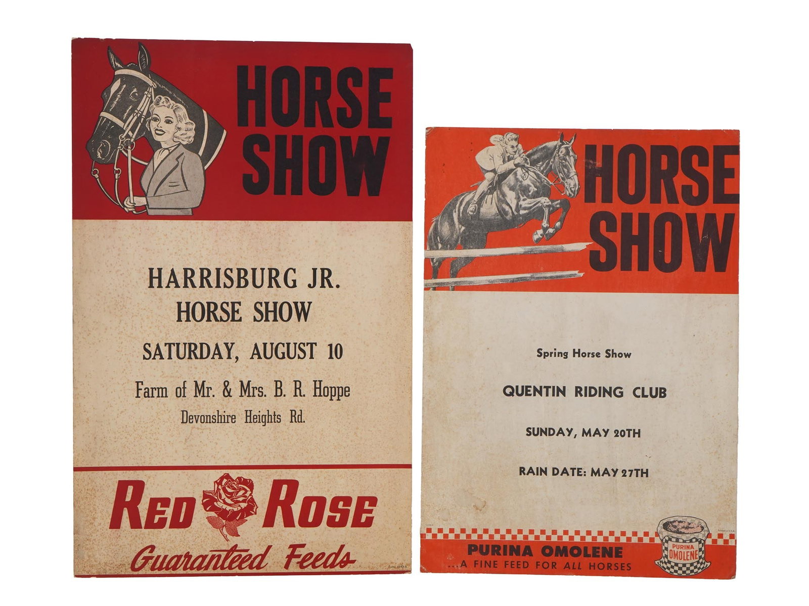 VINTAGE EQUESTRIAN HORSE SHOW ADVERTISING POSTERS (1 of 4)