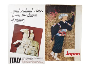 VINTAGE POSTERS MUSEUM OF REGGIO CALABRIA AND JAPAN