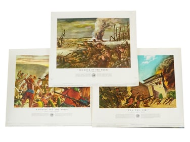 VINTAGE MID CENTURY THE U.S. ARMY IN ACTION POSTERS