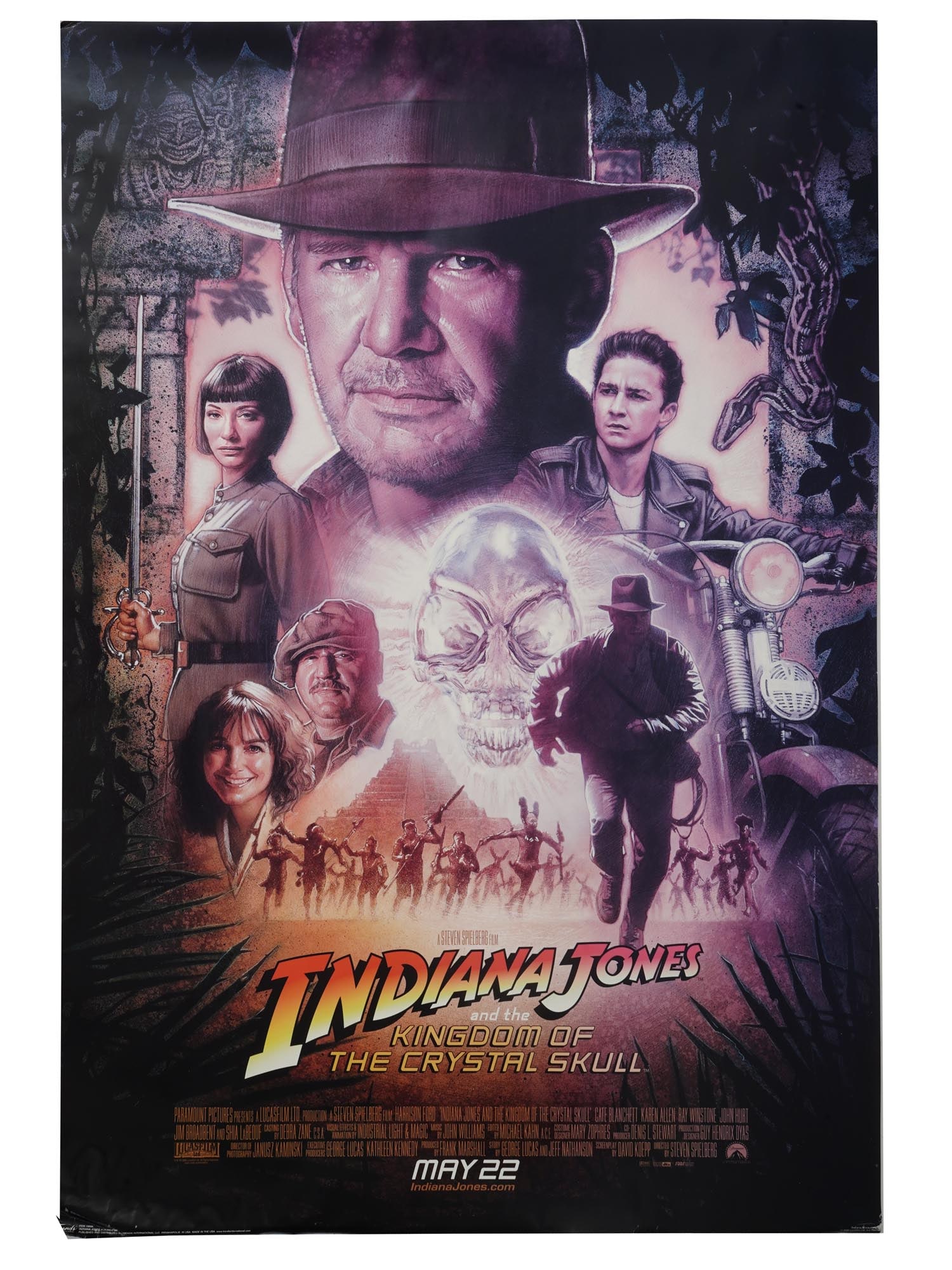 ORIGINAL INDIANA JONES PROMOTIONAL POSTER 2008 (1 of 6)