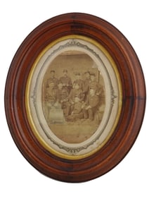 CIVIL WAR AMERICAN PHOTO OF SOLDIERS IN ORIGINAL FRAME