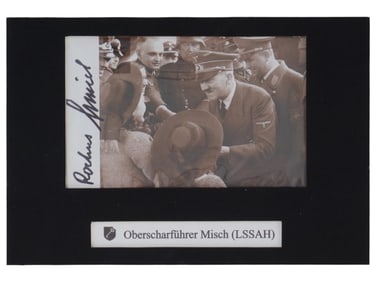 PHOTO OF HITLER WITH AUTOGRAPH ROCHUS MISCH