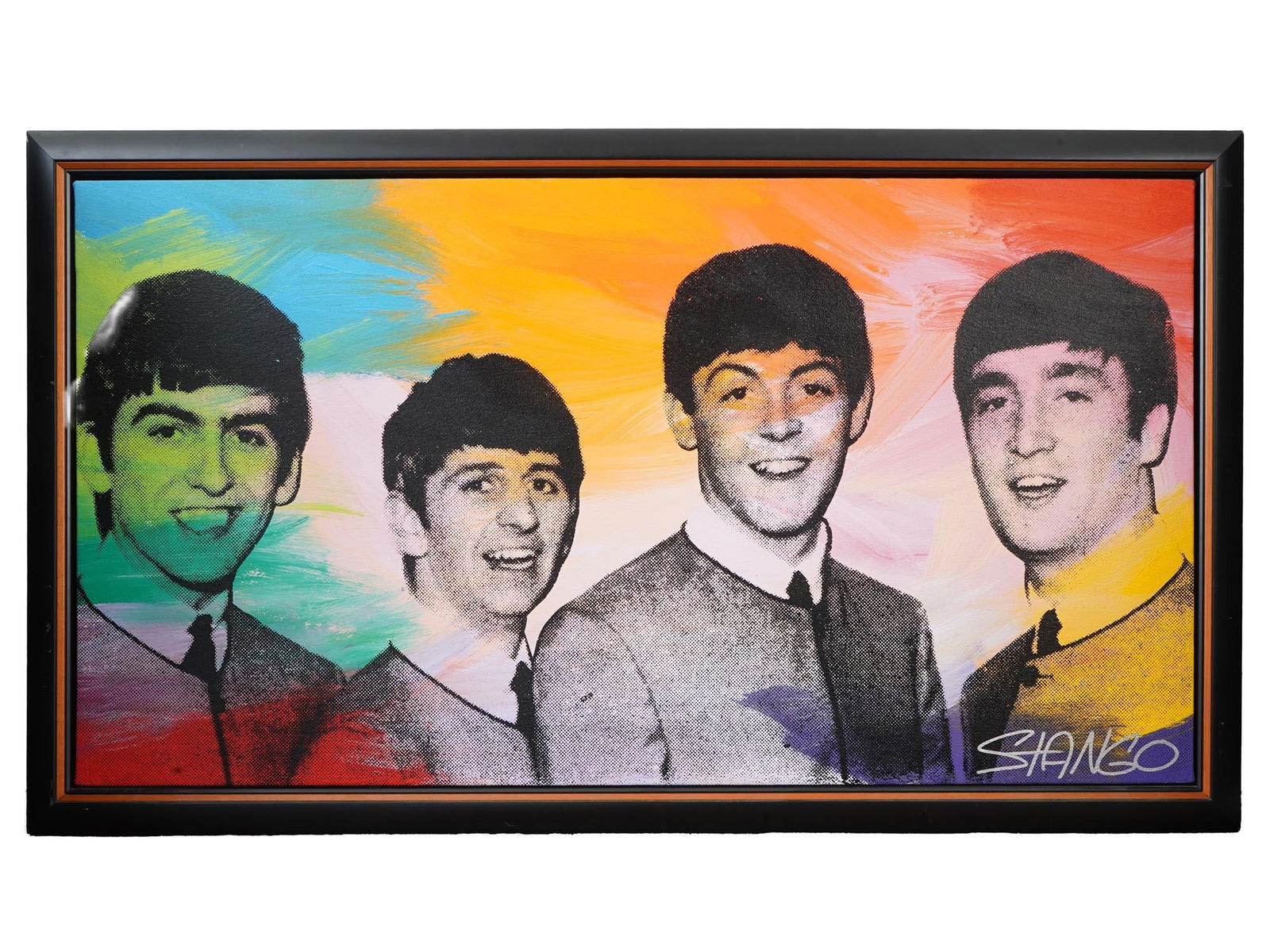 AMERICAN PAINTING SIGNED JOHN STANGO THE BEATLES (1 of 6)