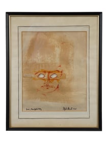 AMERICAN MIXED MEDIA PAINTING SIGNED ALFRED STEINEL