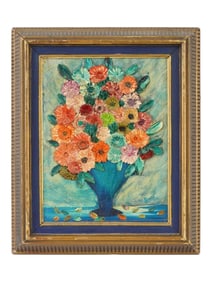 ATTRIBUTED TO OLIVIA DE BONA FRENCH OIL PAINTING