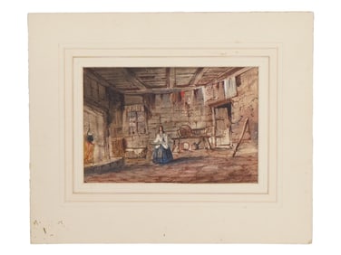 THOMAS SHOTTER BOYS ANTIQUE ENGLISH WATERCOLOR PAINTING