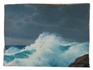SEASCAPE OIL PAINTING SIGNED FRANZ JOHNSTON