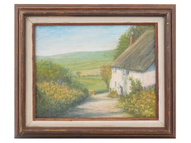 ENGLISH LANDSCAPE OIL PAINTING ON BOARD