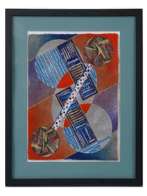 VARGAS SUAREZ UNIVERSAL AMERICAN MIXED MEDIA PAINTING