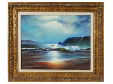MODERNIST SEASCAPE OIL PAINTING SIGNED BY ARTIST