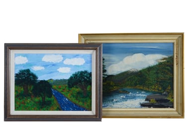 VINTAGE LANDSCAPE OIL PAINTINGS FRAMED