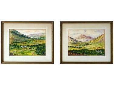 VINTAGE LANDSCAPE WATERCOLOR PAINTINGS SIGNED