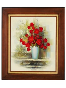 FRENCH STILL LIFE OIL PAINTING BY JACQUES BRISSAUD