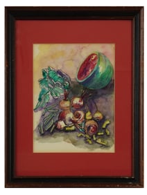ATTR ANN GAY YOUSE STILL LIFE WATERCOLOR PAINTING
