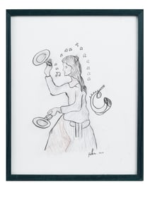 CONTEMPORARY AMERICAN MIXED MEDIA PAINTING SIGNED