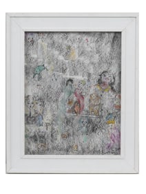 CONTEMPORARY ABSTRACT PASTEL PAINTING SIGNED