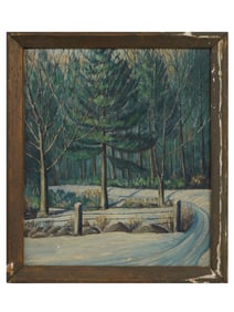 MID CENTURY AMERICAN OIL PAINTING SIGNED MAY PRICE