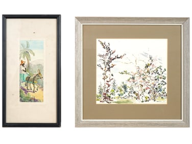 VINTAGE LANDSCAPE WATERCOLOR PAINTINGS SIGNED