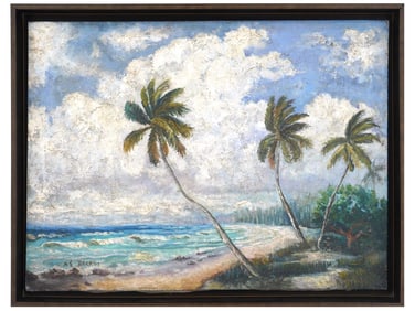 AMERICAN ALBERT ERNEST BACKUS COASTAL OIL PAINTING