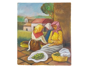 ATTR TO CARLOS MASIDE GARCIA SPANISH OIL PAINTING