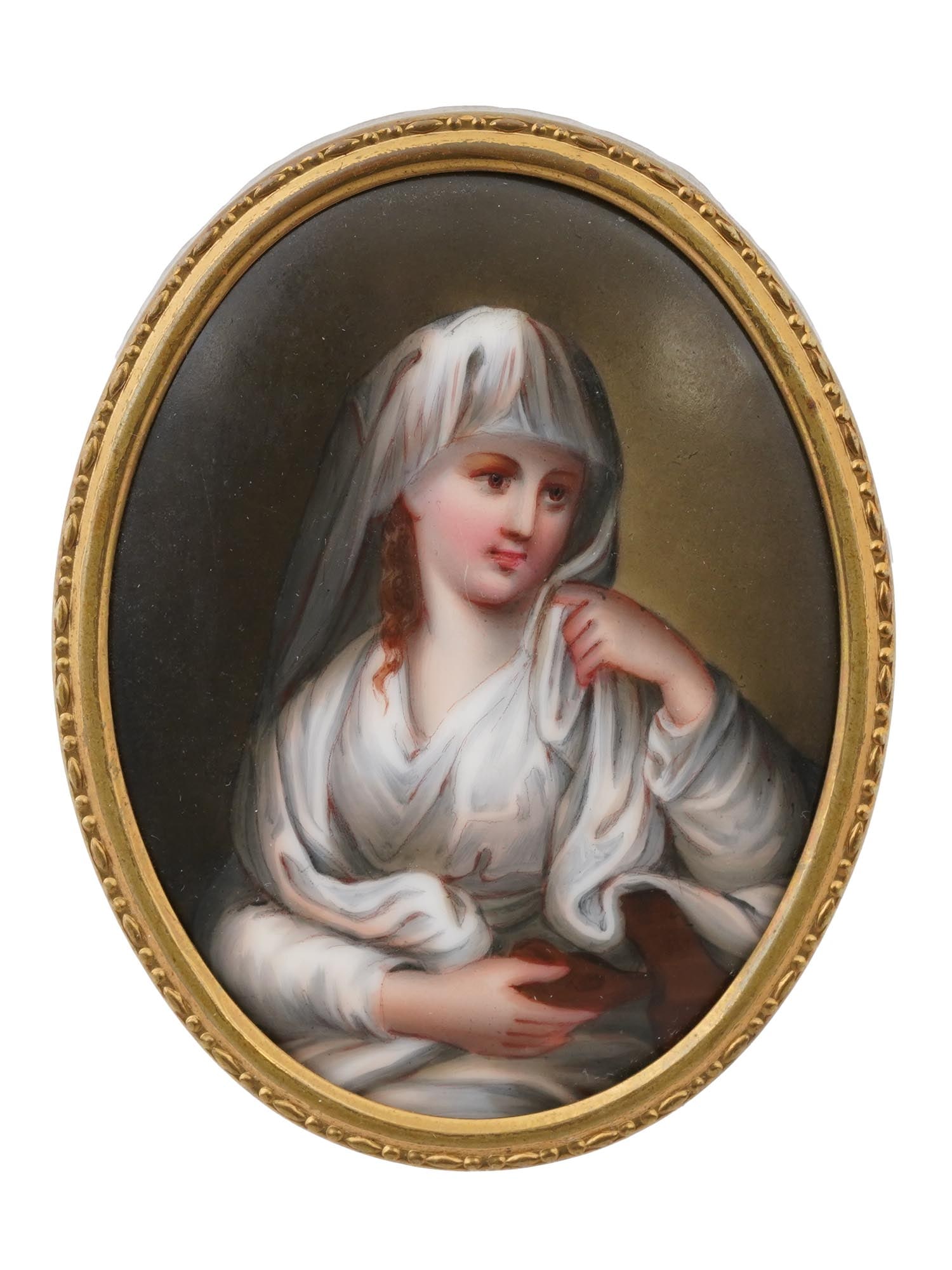 AFTER ANGELICA KAUFFMAN PORTRAIT MINIATURE PAINTING (1 of 6)
