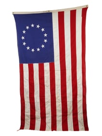 US AMERICAN BETSY ROSS 13 STARS EARLY DESIGN FLAG