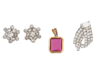 COLLECTION OF STERLING SILVER COSTUME JEWELRY WARES