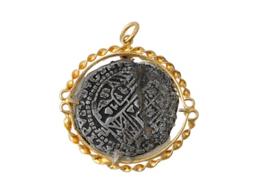 AMERICAN COLONIAL ATOCHA SHIPWRECK SILVER COIN PENDANT