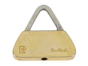 ITALIAN PIERRE CARDIN GOLD TONE LOCK FORM PENDANT