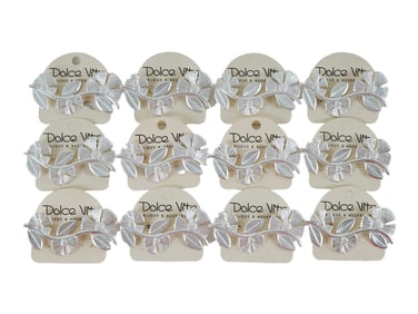 VTG FRENCH DOLCE VITA COSTUME JEWELRY FLOWER BROOCHES