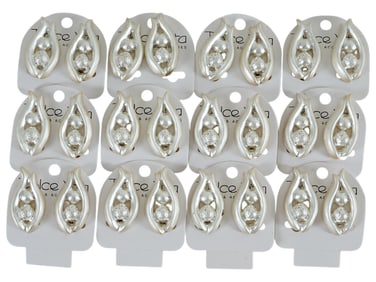 LOT OF 12 FRENCH DOLCE VITA COSTUME JEWELRY CLIP EARRINGS