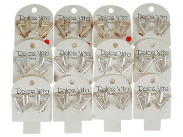 LOT OF FRENCH DOLCE VITA COSTUME JEWELRY EARRINGS