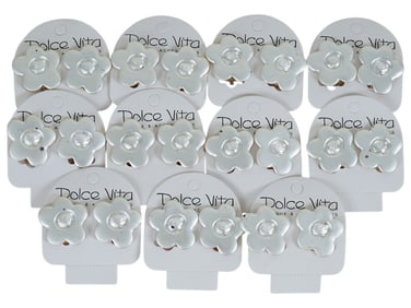 LOT OF 11 FRENCH DOLCE VITA COSTUME JEWELRY CLIP EARRINGS
