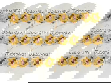 LOT OF 12 FRENCH DOLCE VITA COSTUME JEWELRY CLIP EARRINGS