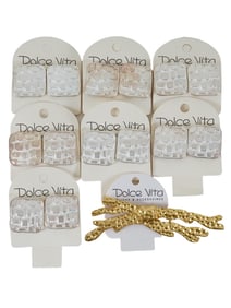 VINTAGE FRENCH DOLCE VITA CLIP ON EARRINGS AND BROOCH