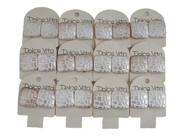 VINTAGE FRENCH DOLCE VITA 12 PAIRS CLIP ON EARRINGS