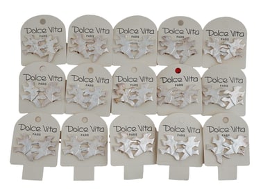 GROUP OF VINTAGE FRENCH DOLCE VITA CLIP ON EARRINGS