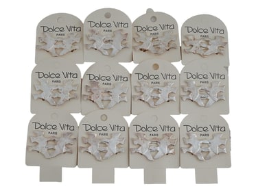 VINTAGE FRENCH DOLCE VITA 12 PAIRS CLIP ON EARRINGS