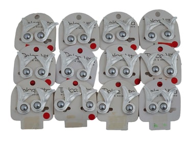 LOT OF 12 FRENCH DOLCE VITA COSTUME JEWELRY EARRINGS