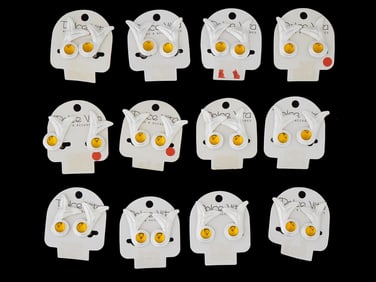 LOT OF 12 FRENCH DOLCE VITA COSTUME JEWELRY EARRINGS