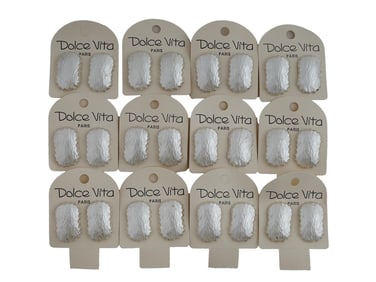 LOT OF 12 VINTAGE FRENCH DOLCE VITA CLIP ON EARRINGS