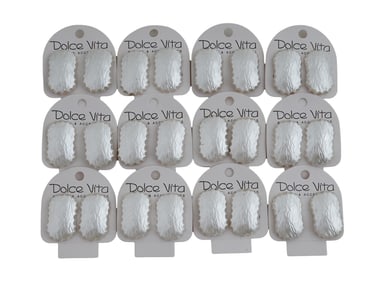 LOT OF 12 VINTAGE FRENCH DOLCE VITA CLIP ON EARRINGS