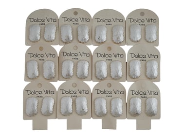 LOT OF 12 VINTAGE FRENCH DOLCE VITA CLIP ON EARRINGS