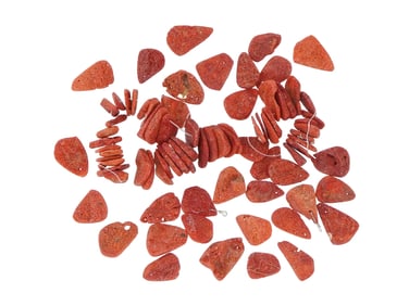 LOT OF VINTAGE RED CORAL BEADS