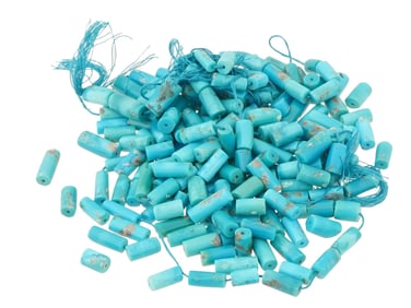 COLLECTION OF TURQUOISE BEADS FOR NECKLACE