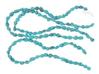 SET OF TURQUOISE BEADS OF NATURAL SHAPE FOR NECKLACE