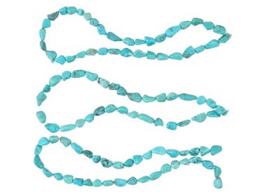 LOT OF NATURAL SHAPED TURQUOISE BEADS FOR NECKLACE