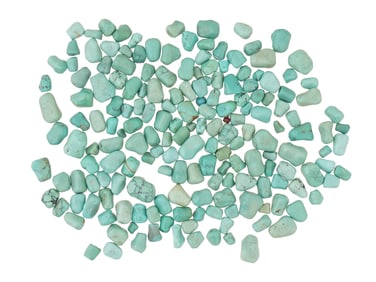 LOT OF NATURAL SHAPED TURQUOISE BEADS FOR NECKLACE